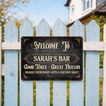 Load image into Gallery viewer, Personalized Metal Sign Custom Name Gift for Bar Decor
