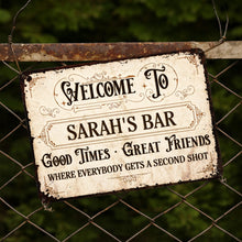 Load image into Gallery viewer, Personalized Metal Sign Custom Name Gift for Bar Decor
