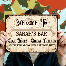 Load image into Gallery viewer, Personalized Metal Sign Custom Name Gift for Bar Decor
