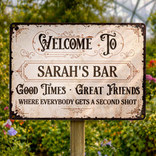 Load image into Gallery viewer, Personalized Metal Sign Custom Name Gift for Bar Decor
