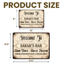 Load image into Gallery viewer, Personalized Metal Sign Custom Name Gift for Bar Decor
