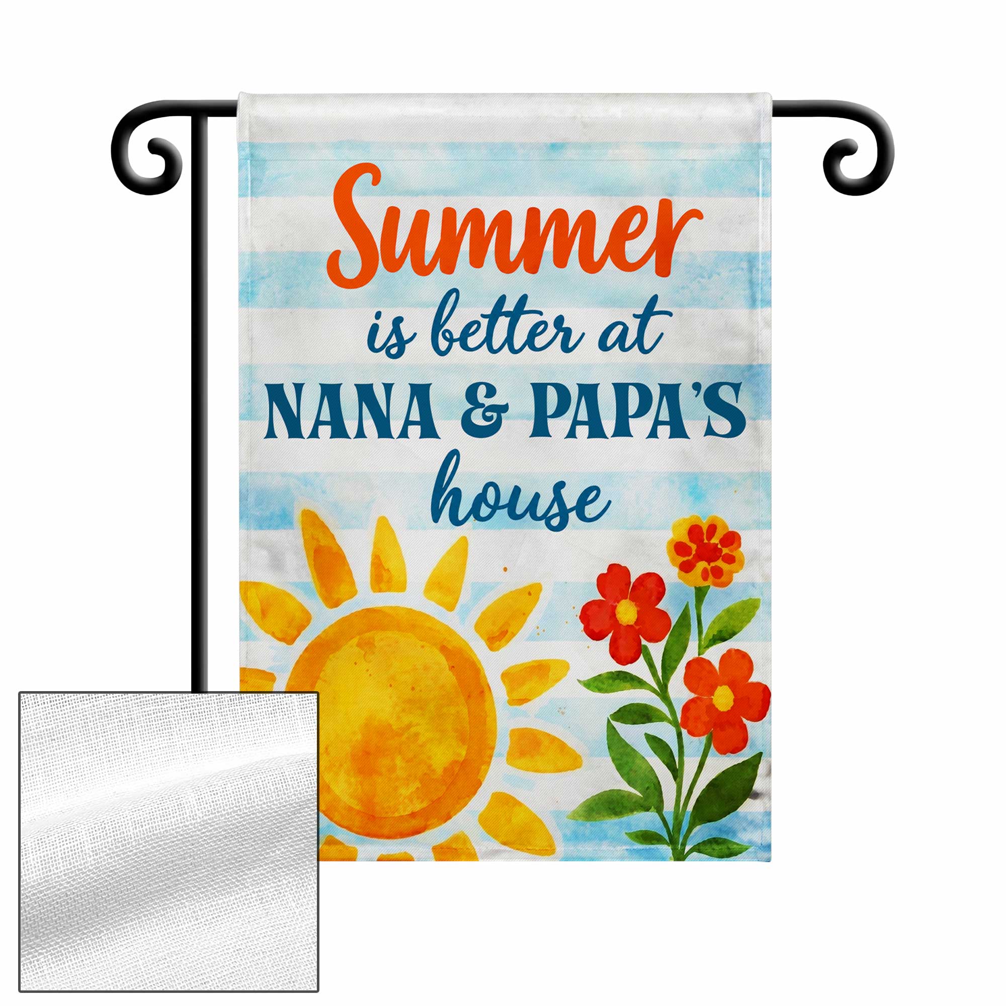 Personalized Double-Sided Garden Flag for Grandparents House Gift