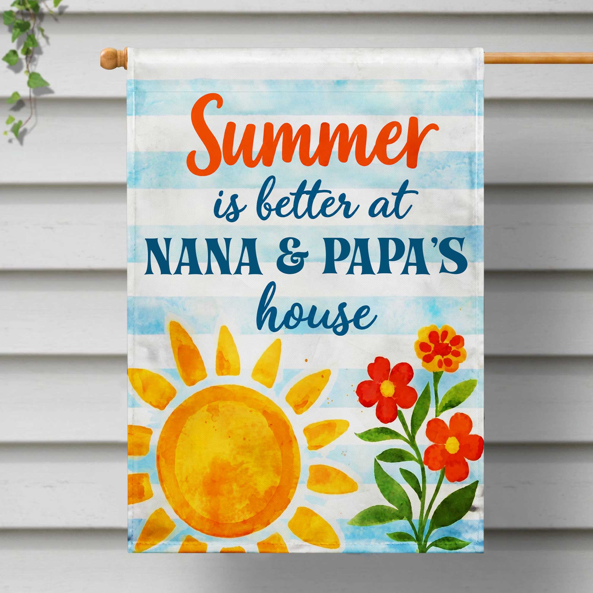 Personalized Double-Sided Garden Flag for Grandparents House Gift