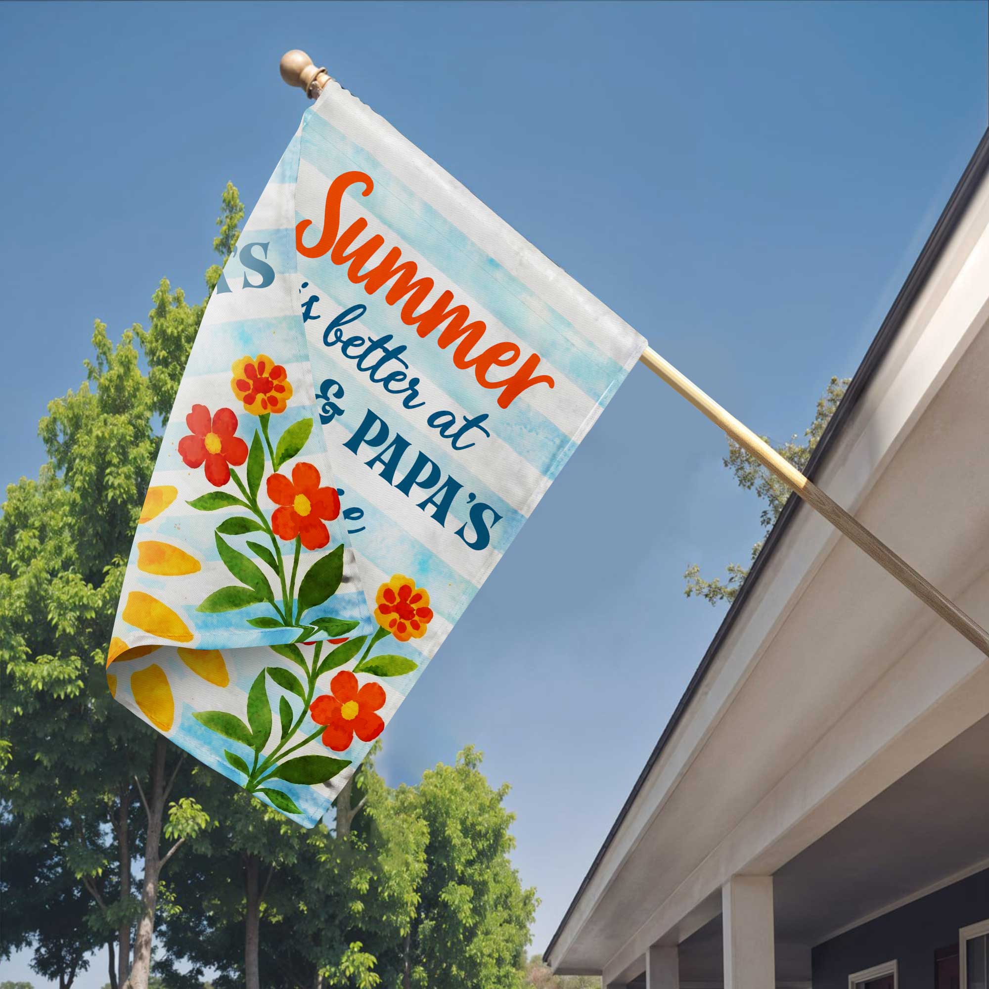 Personalized Double-Sided Garden Flag for Grandparents House Gift