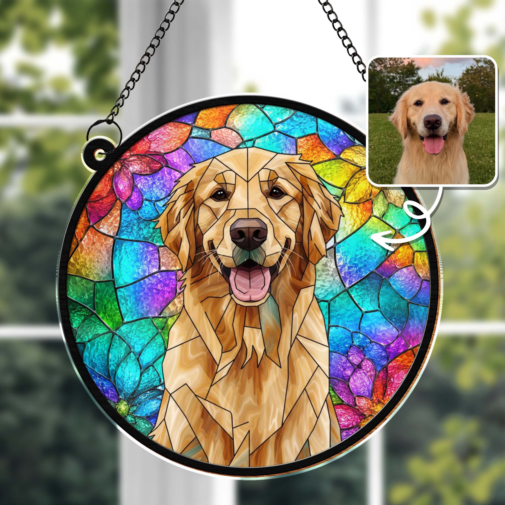 Personalized Photo Suncatcher Custom Gift for Grandma, Mom