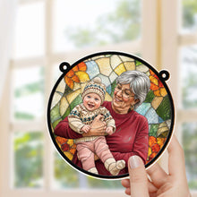 Load image into Gallery viewer, Personalized Photo Suncatcher Custom Gift for Grandma, Mom
