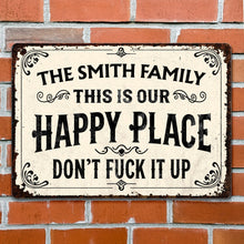 Load image into Gallery viewer, Personalized Metal Sign Custom Family Name Gift for Home
