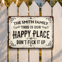 Load image into Gallery viewer, Personalized Metal Sign Custom Family Name Gift for Home
