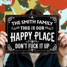 Load image into Gallery viewer, Personalized Metal Sign Custom Family Name Gift for Home
