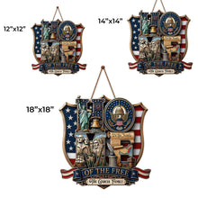 Load image into Gallery viewer, Personalized Patriotic Wood Sign Custom Family Name Gift

