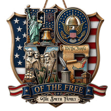 Load image into Gallery viewer, Personalized Patriotic Wood Sign Custom Family Name Gift
