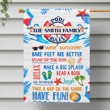 Load image into Gallery viewer, Personalized Garden Flag Custom Family Name Summer Decor
