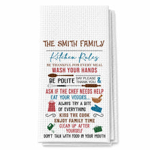 Load image into Gallery viewer, Personalized Kitchen Towel Custom Family Name Gift Idea
