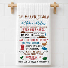 Load image into Gallery viewer, Personalized Kitchen Towel Custom Family Name Gift Idea
