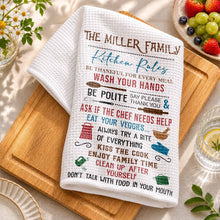 Load image into Gallery viewer, Personalized Kitchen Towel Custom Family Name Gift Idea
