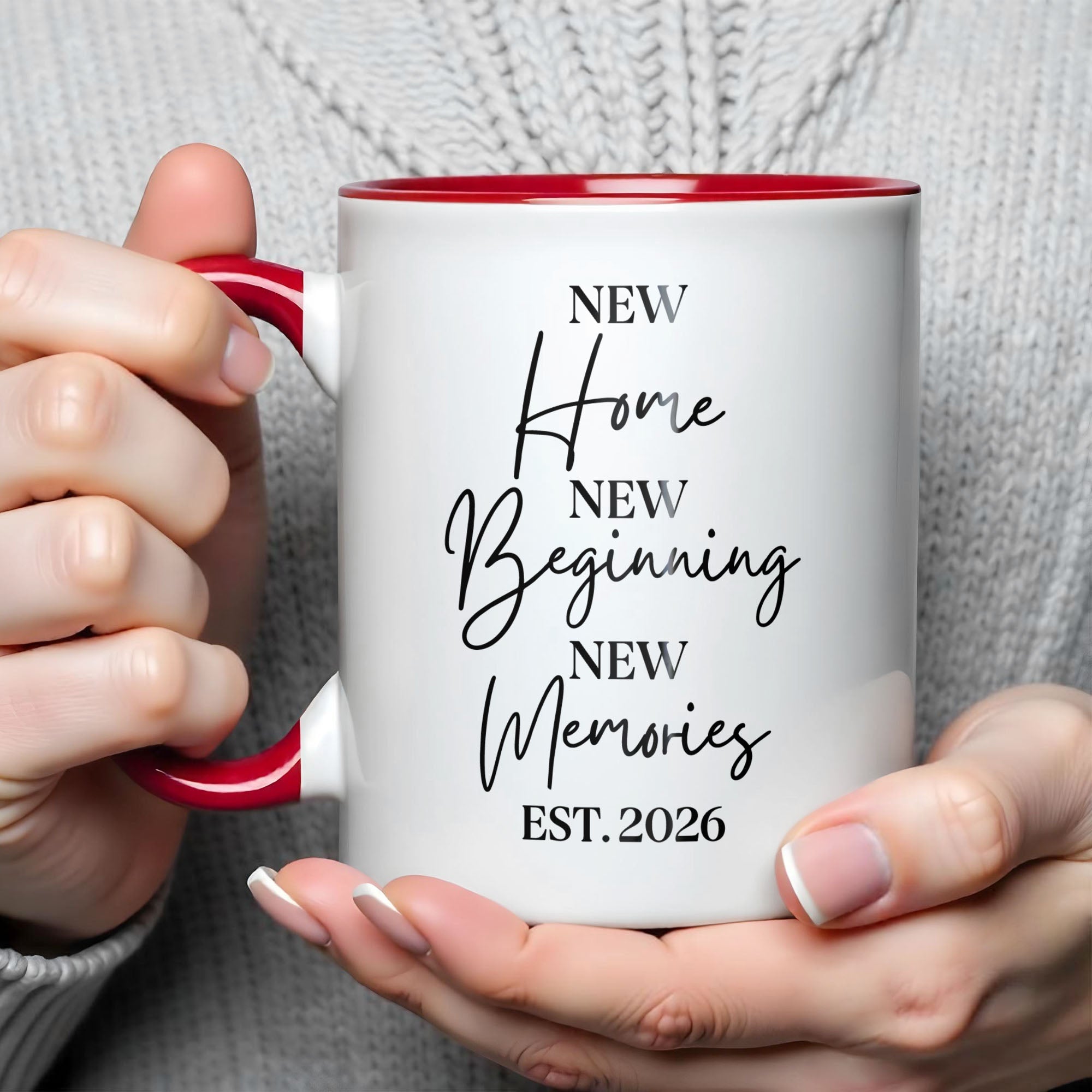 Personalized Custom Accent Mug New Home Gift for Family