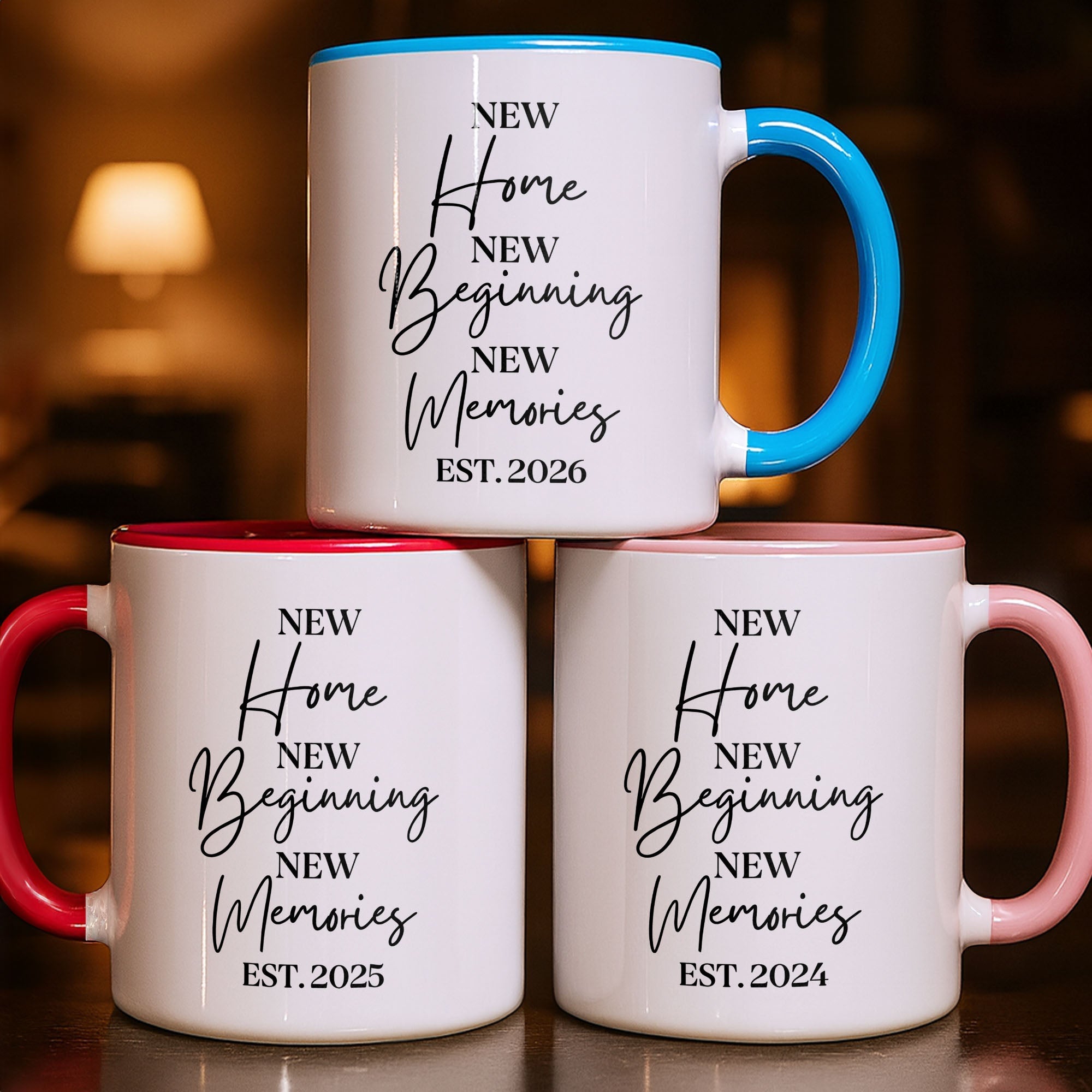 Personalized Custom Accent Mug New Home Gift for Family