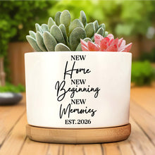 Load image into Gallery viewer, Personalized Ceramic Plant Pot Custom Year Gift for New Home
