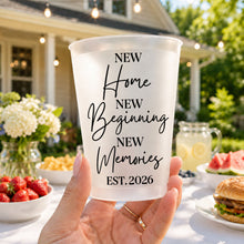 Load image into Gallery viewer, Personalized Frosted Cups Custom Design New Home Gift

