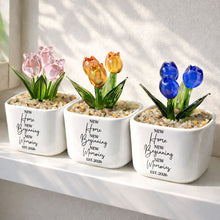 Load image into Gallery viewer, Personalized Everlasting Glass Tulips Gift for Home Decor
