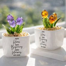Load image into Gallery viewer, Personalized Everlasting Glass Tulips Gift for Home Decor
