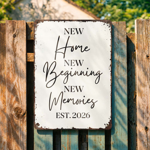 Personalized Metal Sign Custom Design Gift for New Home