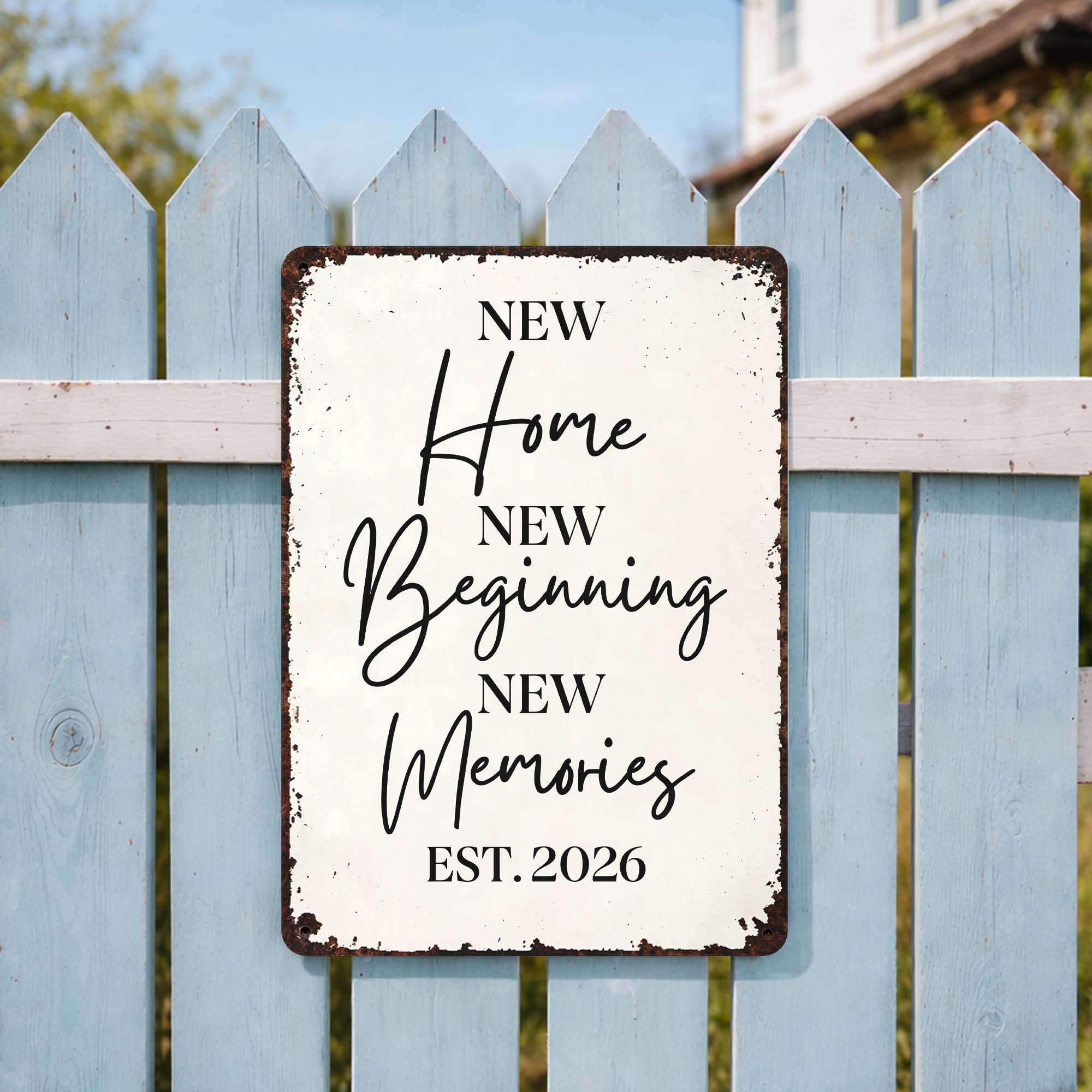 Personalized Metal Sign Custom Design Gift for New Home