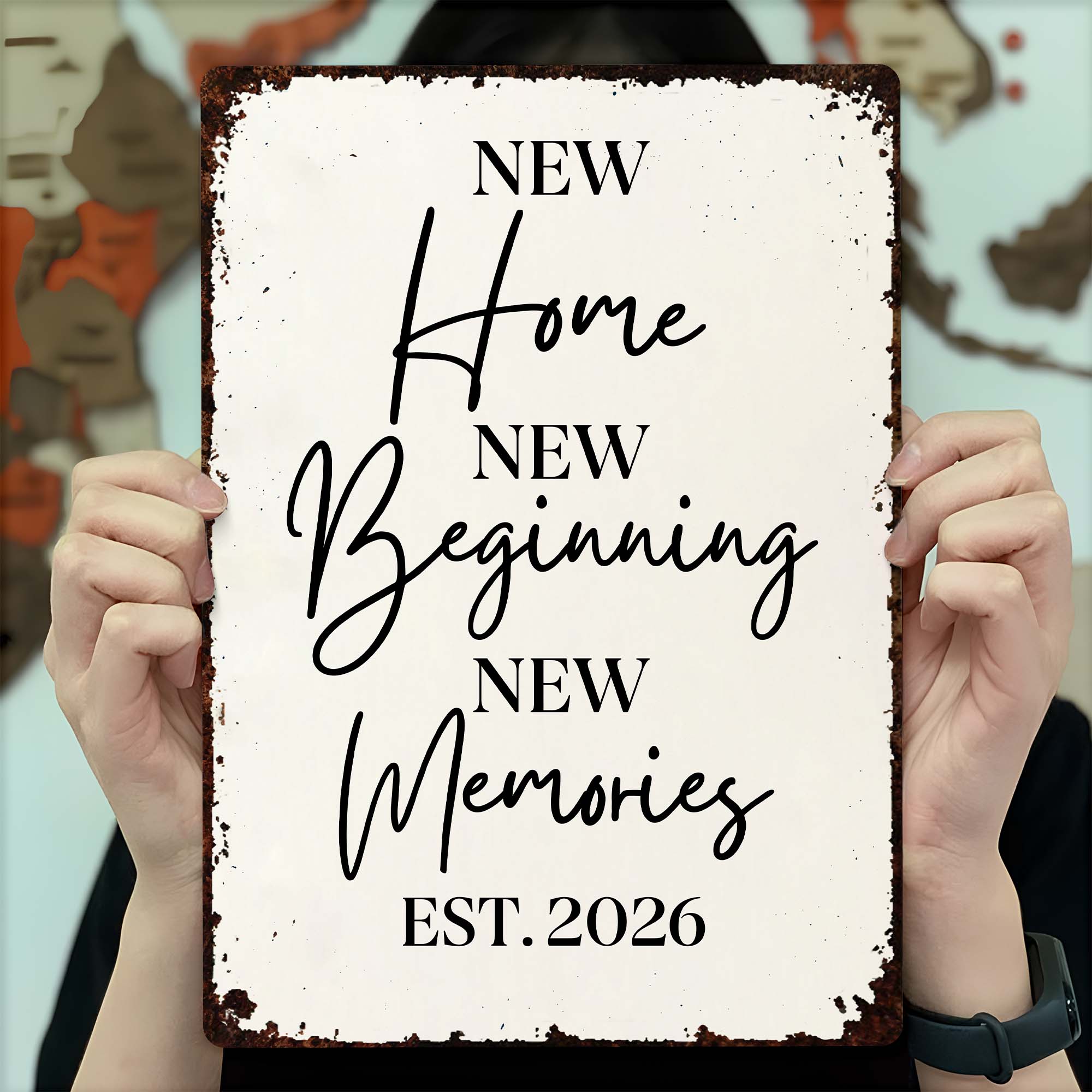 Personalized Metal Sign Custom Design Gift for New Home