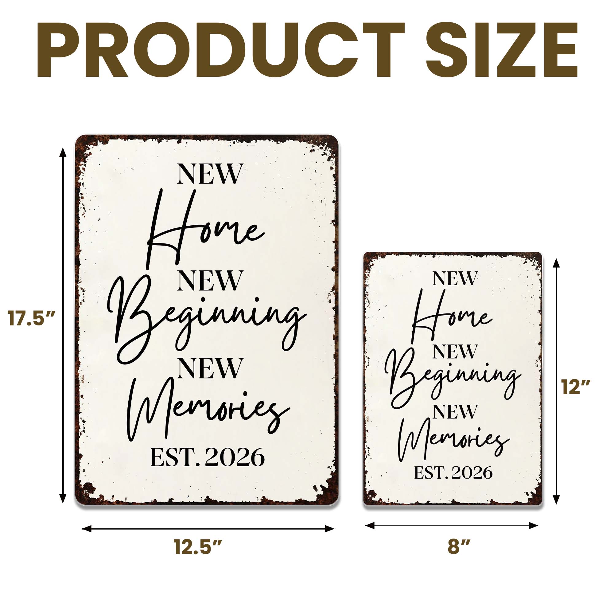 Personalized Metal Sign Custom Design Gift for New Home