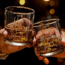 Load image into Gallery viewer, Personalized Custom Whiskey Glass EST Date Elegant Gift for Couples
