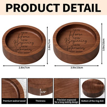 Load image into Gallery viewer, Personalized Round Wood Ring Dish Custom Name Gift for New Home
