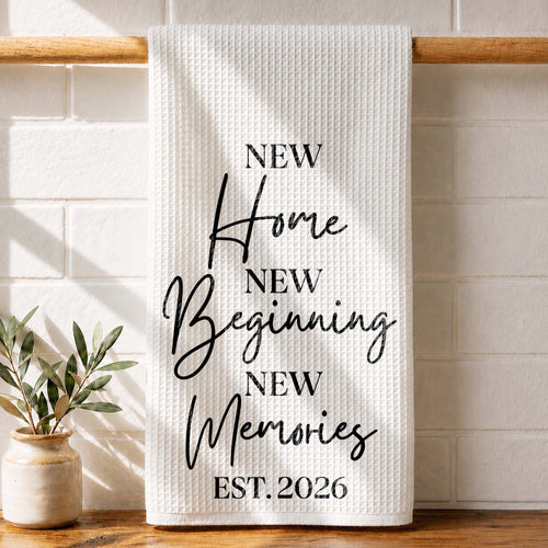 Personalized Minimalist Kitchen Towel Custom Gift for Family