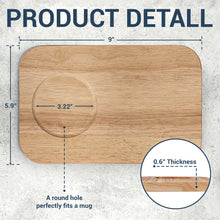 Load image into Gallery viewer, Personalized Wood Grain Serving Board with Cup Holder Gift for Couples
