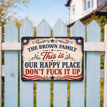 Load image into Gallery viewer, Personalized Metal Sign Custom Family Name Gift Decor
