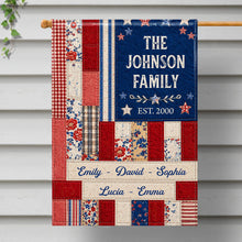 Load image into Gallery viewer, Personalized Double-Sided Garden Flag Custom Family Name 4th of July Gift
