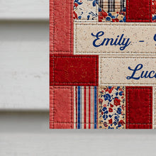 Load image into Gallery viewer, Personalized Double-Sided Garden Flag Custom Family Name 4th of July Gift
