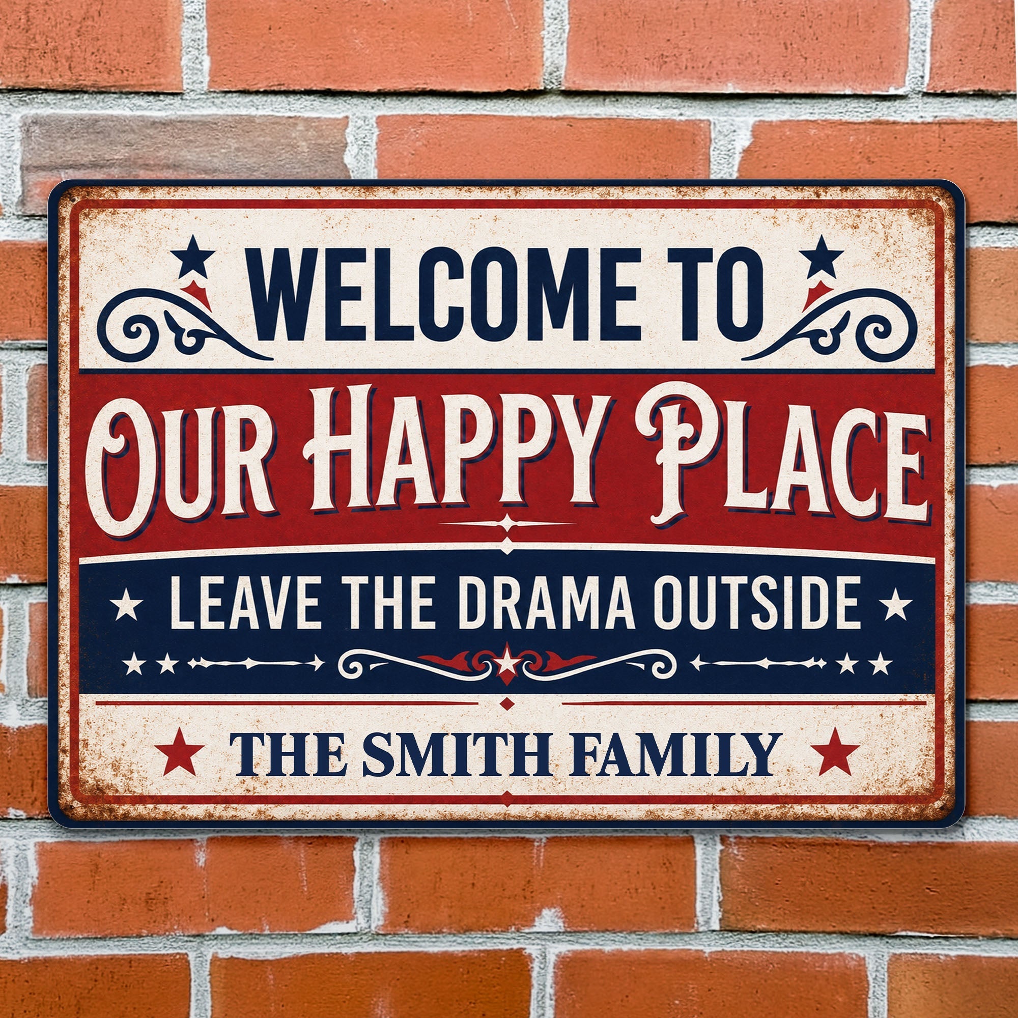 Personalized Metal Sign Custom Family Name Home Decor Gift
