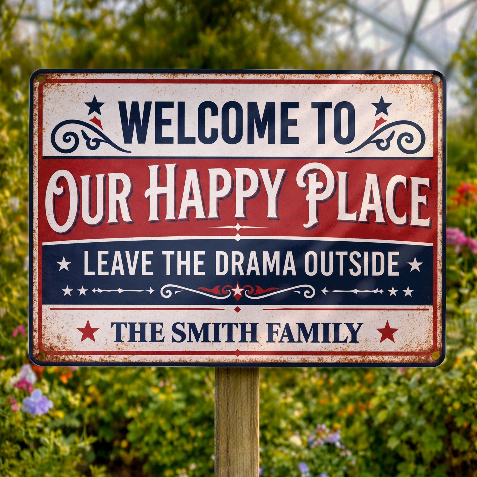 Personalized Metal Sign Custom Family Name Home Decor Gift