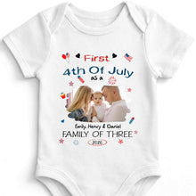 Load image into Gallery viewer, Personalized 4th of July Baby Onesie Custom Photo Gift for Family
