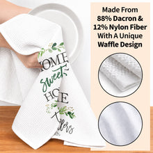 Load image into Gallery viewer, Personalized Kitchen Towel Custom Family Name Greenery Gift
