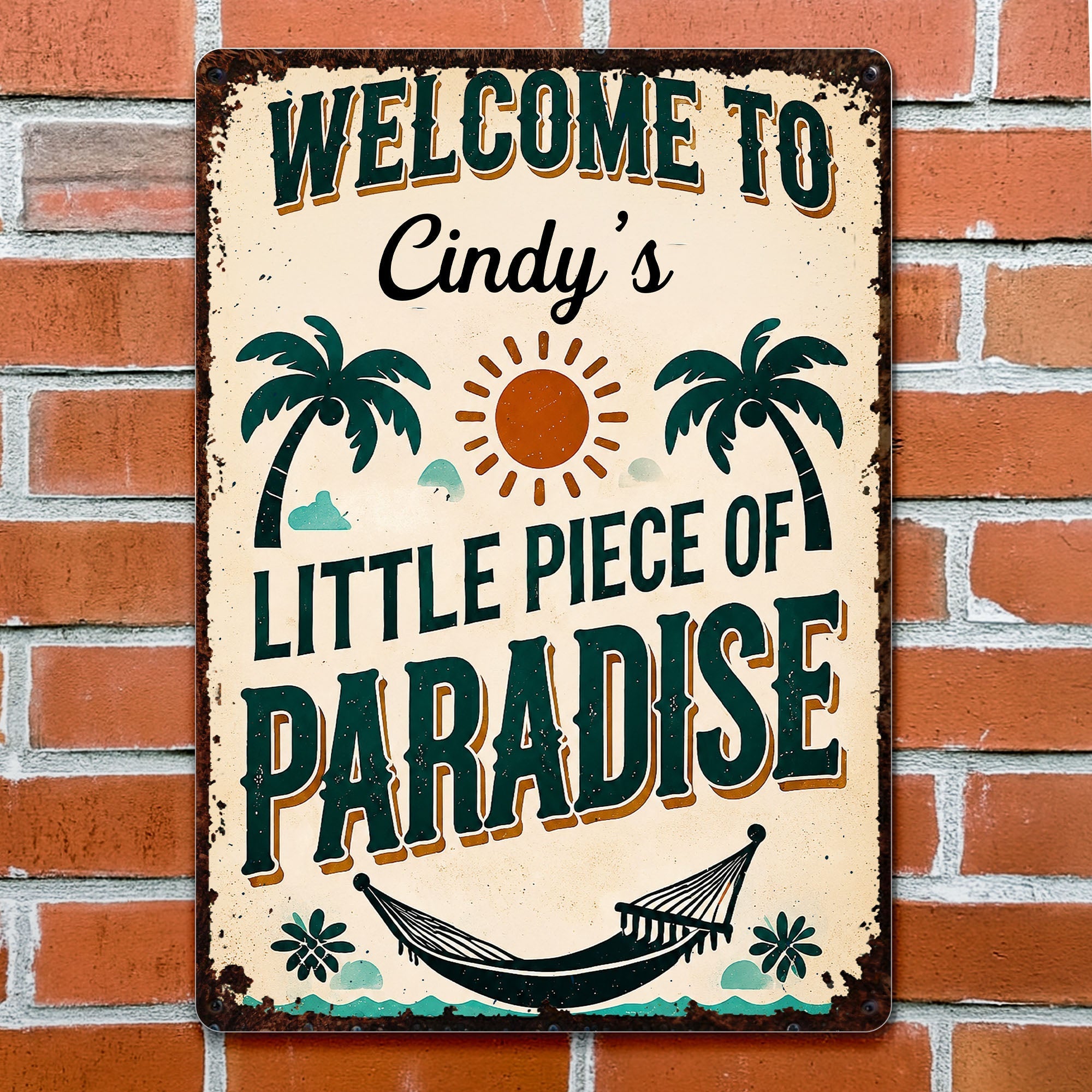 Personalized Metal Sign Custom Family Name Gift for Home Decor