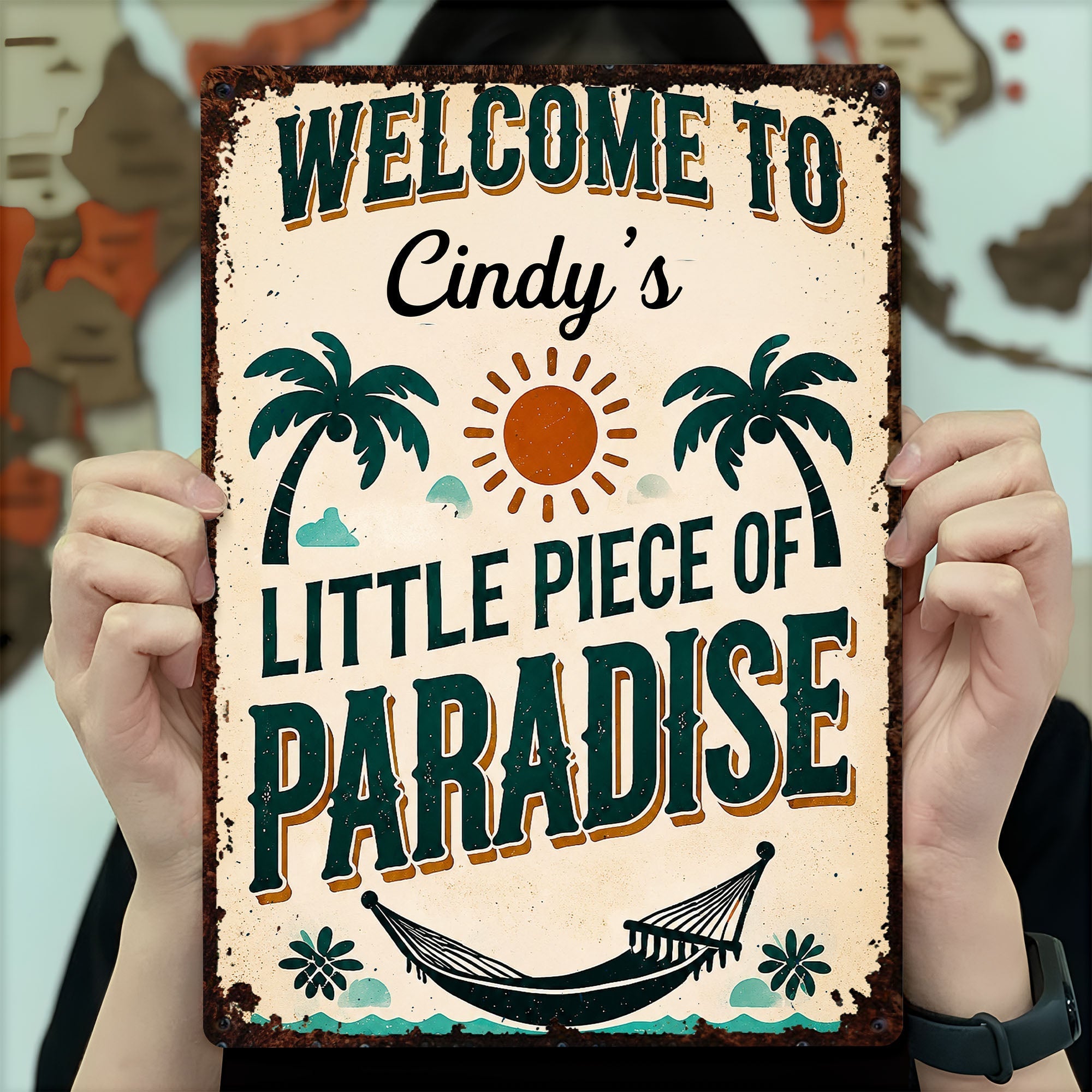 Personalized Metal Sign Custom Family Name Gift for Home Decor