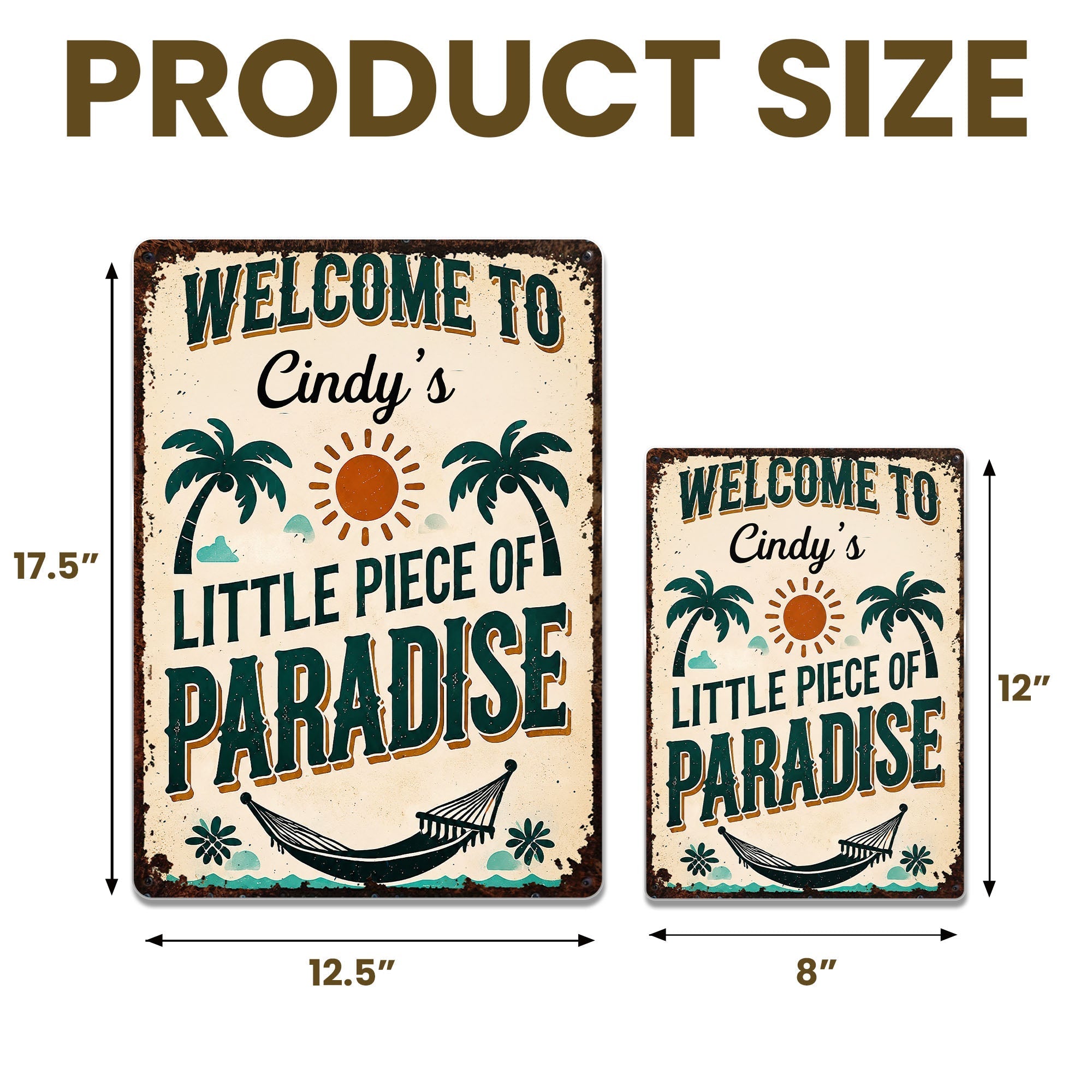 Personalized Metal Sign Custom Family Name Gift for Home Decor