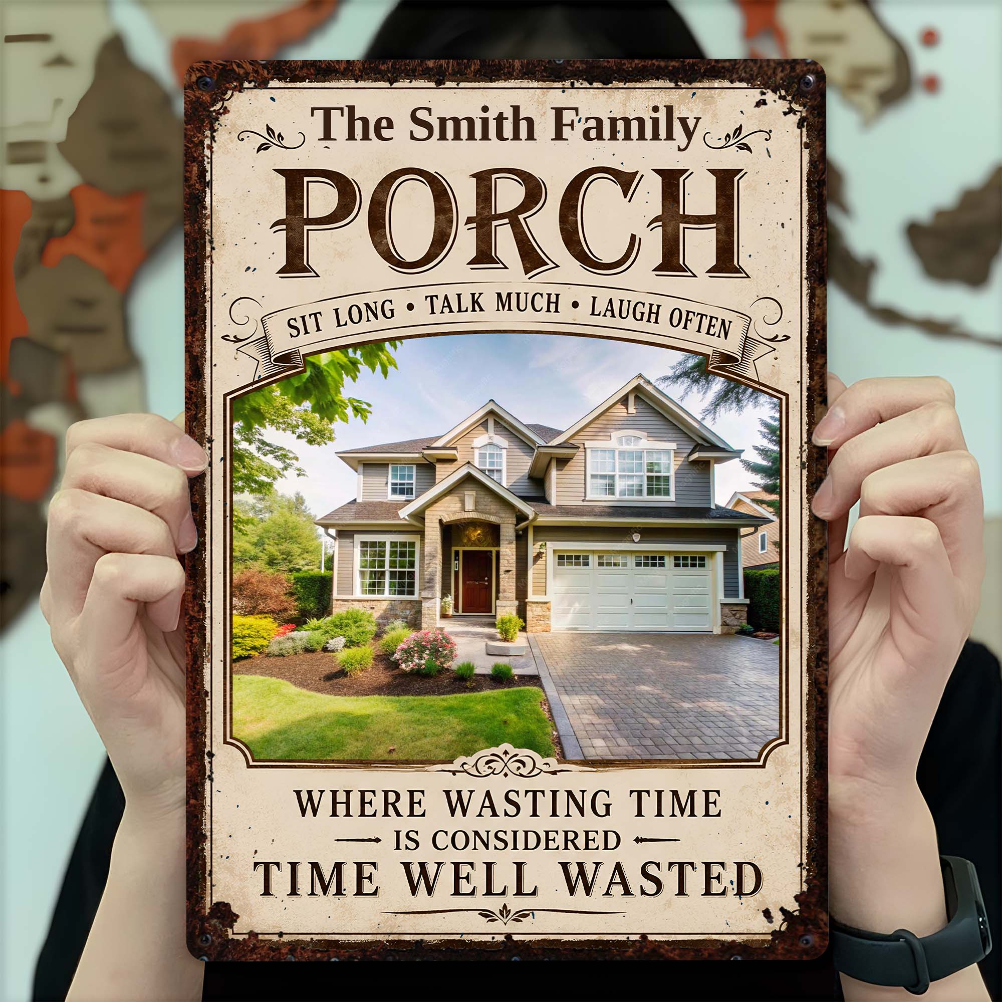 Personalized Metal Sign Custom Family Decor Gift for Home