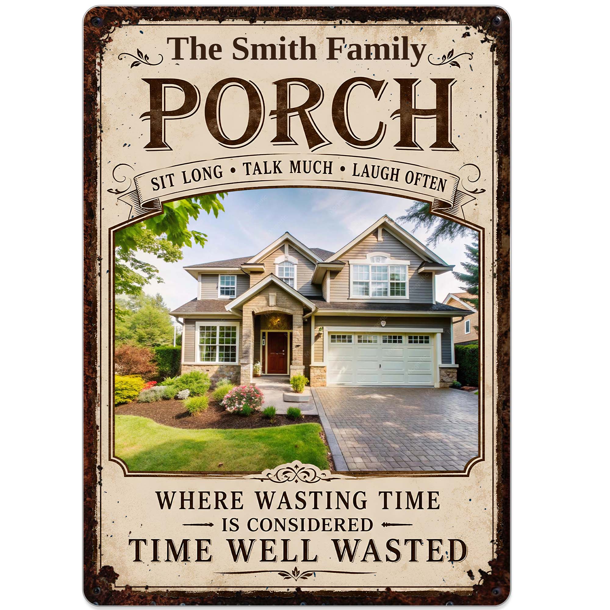 Personalized Metal Sign Custom Family Decor Gift for Home