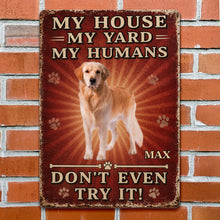 Load image into Gallery viewer, Personalized Dog Paw Metal Sign Custom Name Gift for Dog Lovers
