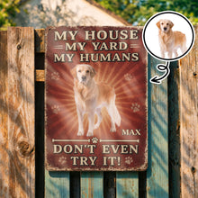 Load image into Gallery viewer, Personalized Dog Paw Metal Sign Custom Name Gift for Dog Lovers
