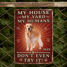 Load image into Gallery viewer, Personalized Dog Paw Metal Sign Custom Name Gift for Dog Lovers

