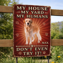 Load image into Gallery viewer, Personalized Dog Paw Metal Sign Custom Name Gift for Dog Lovers
