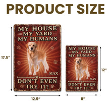Load image into Gallery viewer, Personalized Dog Paw Metal Sign Custom Name Gift for Dog Lovers
